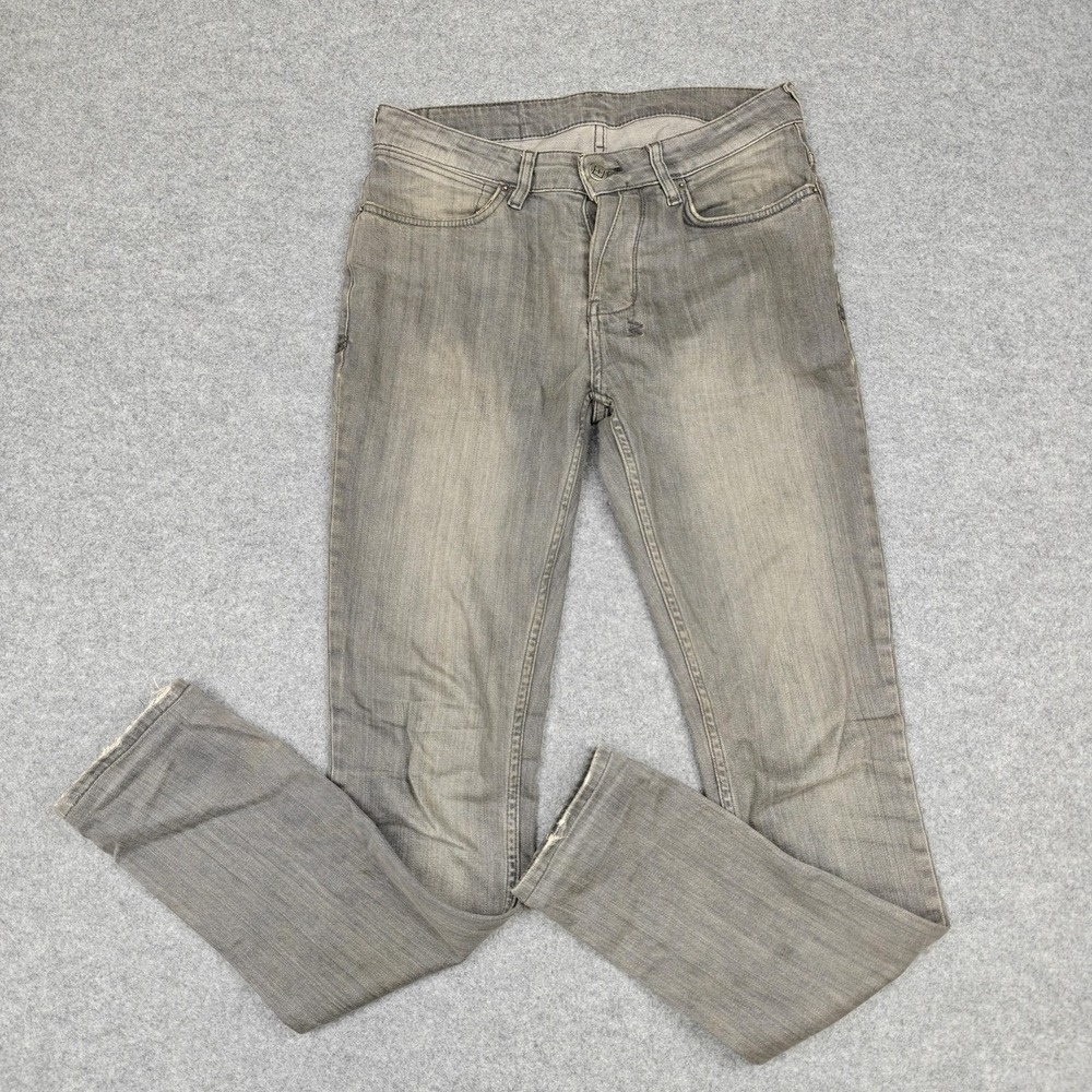 Ksubi Jeans Mens 29x32 Gray Medium Wash Skinny Slim Stretch Denim Pants Studded